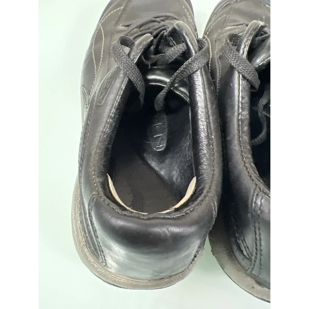 KEEN‎ Black Leather Walking Shoes Men's 7 Lace Up Comfort Casual
